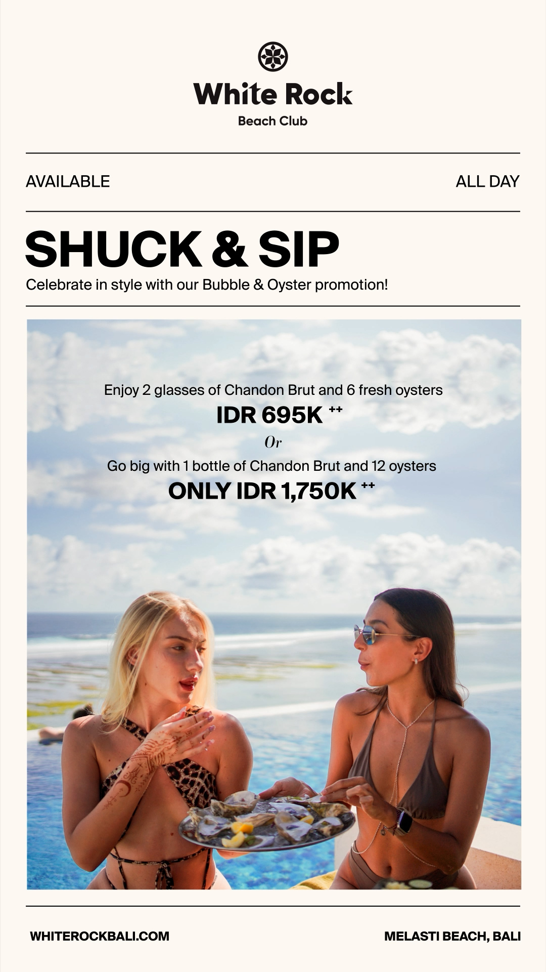 SHUCK & SIPstart from IDR 695K++